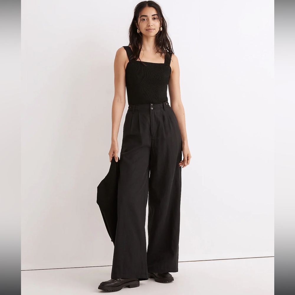 Madewell Black Wide-Leg Pants